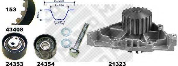 MAPCO 41408 Водяний насос + комплект зубчастого ременя