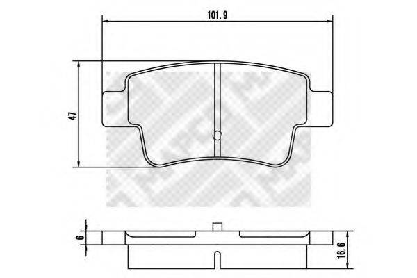 MAPCO 6882 Комплект гальмівних колодок, дискове гальмо