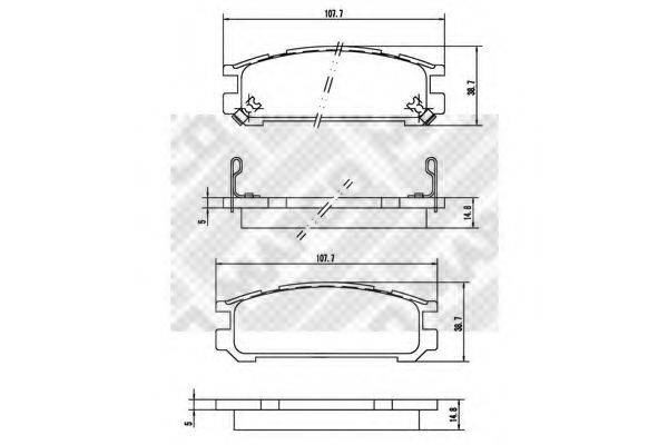 MAPCO 6897 Комплект гальмівних колодок, дискове гальмо