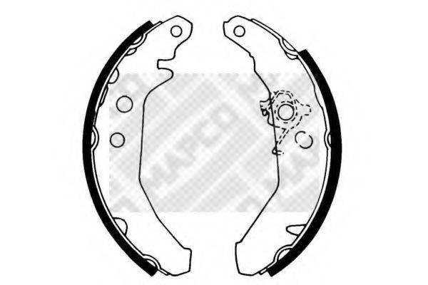MAPCO 8818 Комплект гальмівних колодок