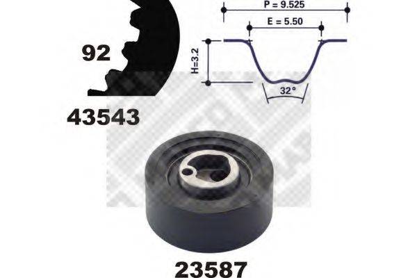 MAPCO 23543 Комплект ременя ГРМ