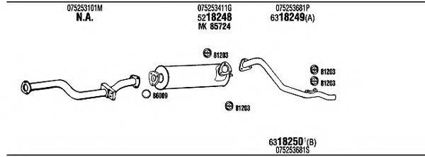 FONOS VW60219 Система випуску ОГ