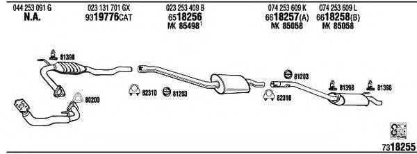 FONOS VW72234 Система випуску ОГ