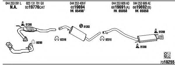 FONOS VW72264 Система випуску ОГ