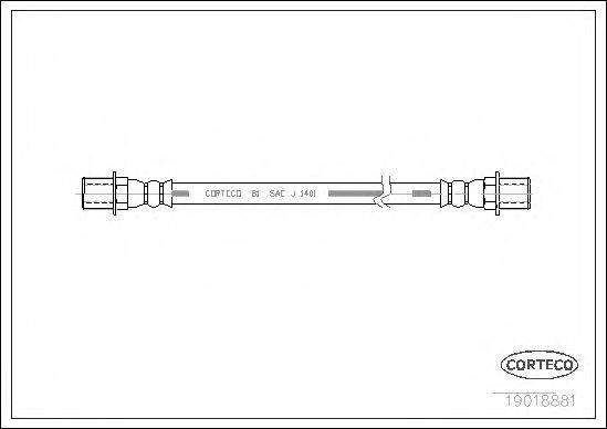 CORTECO 19018881 Гальмівний шланг
