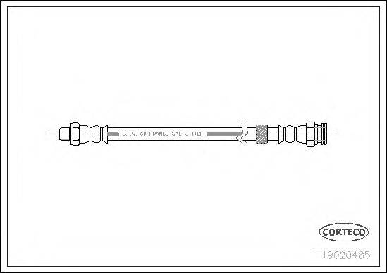 CORTECO 19020485 Гальмівний шланг