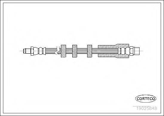 CORTECO 19025848 Гальмівний шланг