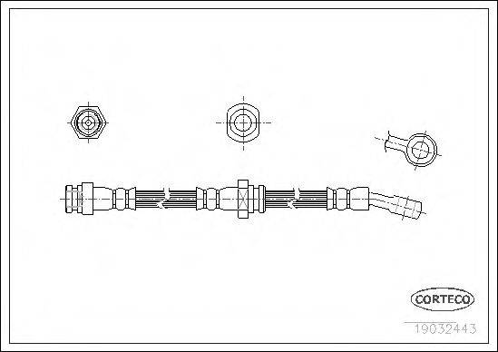 CORTECO 19032443 Гальмівний шланг
