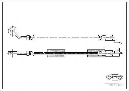 CORTECO 19032488 Гальмівний шланг