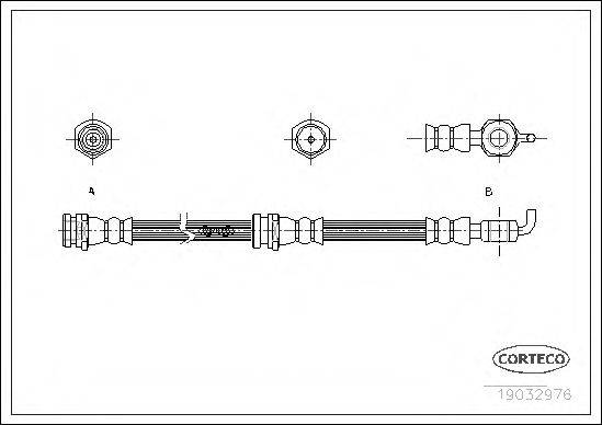 CORTECO 19032976 Гальмівний шланг