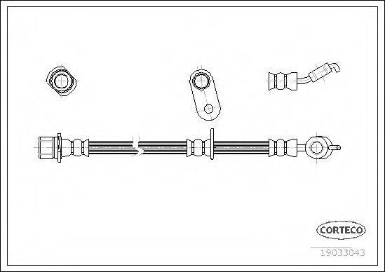 CORTECO 19033043 Гальмівний шланг