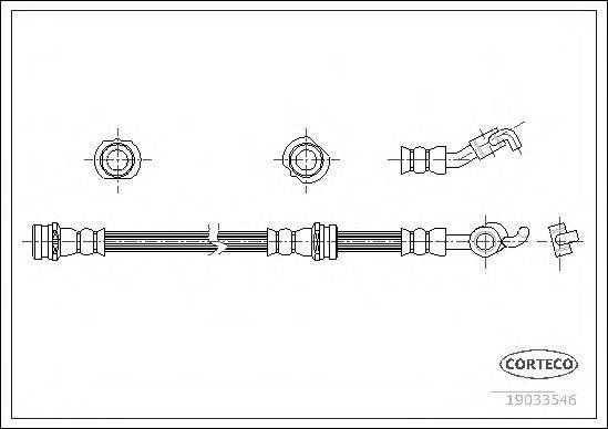 CORTECO 19033546 Гальмівний шланг