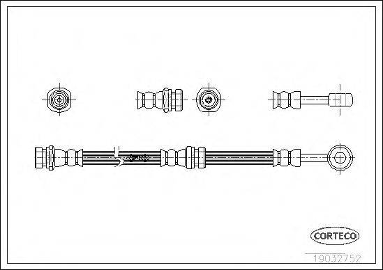 CORTECO 19032752 Гальмівний шланг