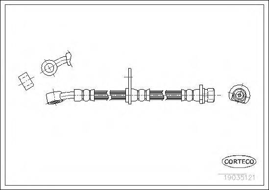 CORTECO 19035121 Гальмівний шланг