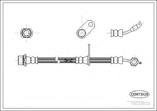 CORTECO 19033532 Гальмівний шланг
