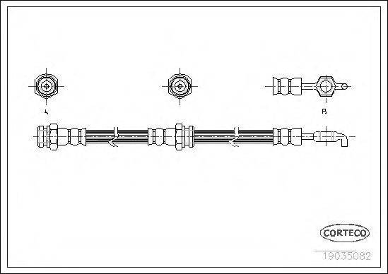 CORTECO 19035082 Гальмівний шланг