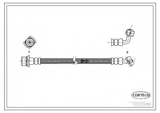 CORTECO 19033086 Гальмівний шланг