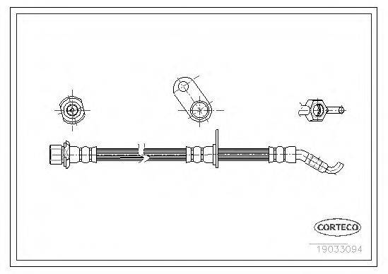CORTECO 19033094 Гальмівний шланг