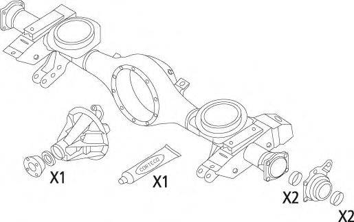 CORTECO 19535816 Комплект прокладок, диференціал