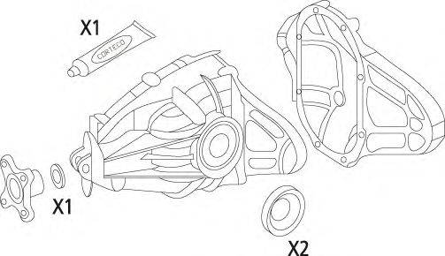 CORTECO 19535935 Комплект прокладок, диференціал