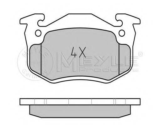 MEYLE 0252109615W Комплект гальмівних колодок, дискове гальмо