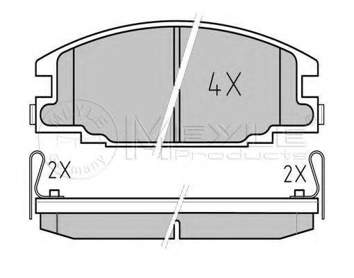 MEYLE 0252154316W Комплект гальмівних колодок, дискове гальмо