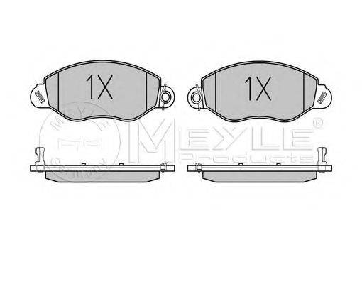 MEYLE 0252343418W Комплект гальмівних колодок, дискове гальмо