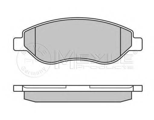 MEYLE 0252455019W Комплект гальмівних колодок, дискове гальмо