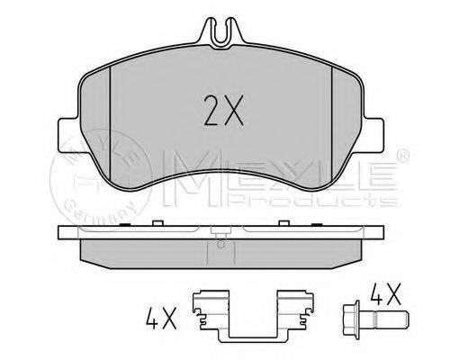 MEYLE 0252486720 Комплект гальмівних колодок, дискове гальмо