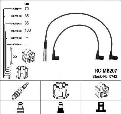 NGK 0742 Комплект дротів запалювання