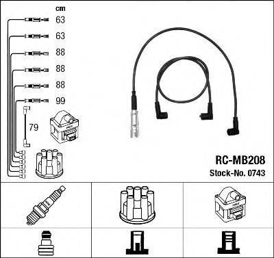 NGK 0743 Комплект дротів запалювання