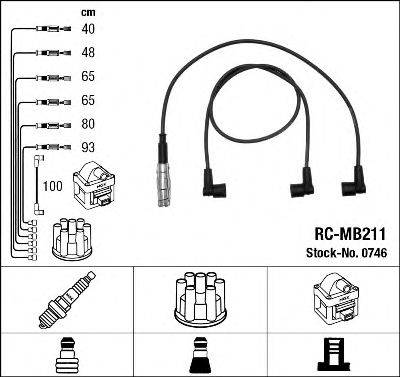 NGK 0746 Комплект дротів запалювання