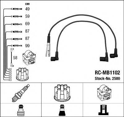 NGK 2580 Комплект дротів запалювання