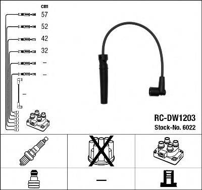 NGK 6022 Комплект дротів запалювання