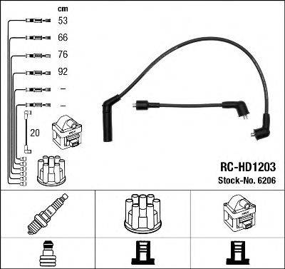 NGK 6206 Комплект дротів запалювання