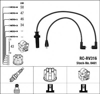 NGK 8461 Комплект дротів запалювання