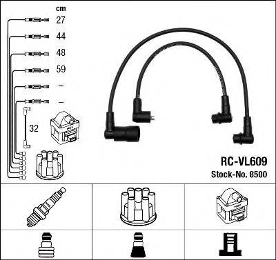 NGK 8500 Комплект дротів запалювання