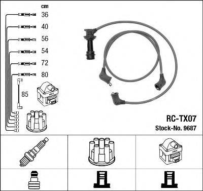 NGK 9687 Комплект дротів запалювання