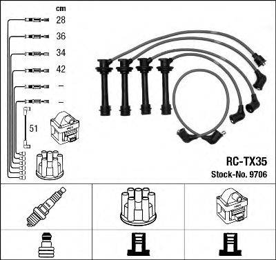 NGK 9706 Комплект дротів запалювання