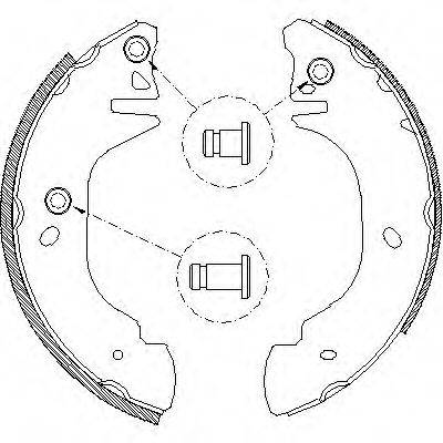 ROADHOUSE 430500 Комплект гальмівних колодок