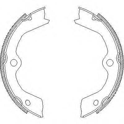 ROADHOUSE 470300 Комплект гальмівних колодок, стоянкова гальмівна система