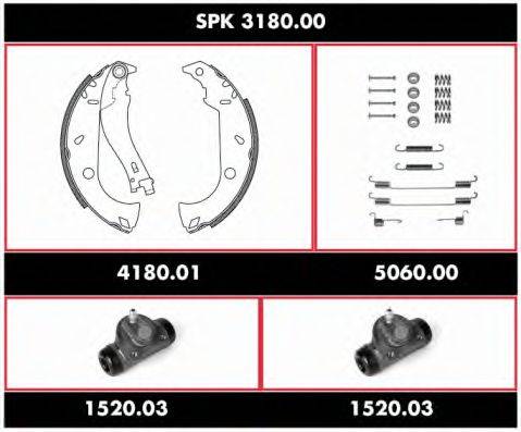 ROADHOUSE SPK318000 Комплект гальм, барабанний гальмівний механізм