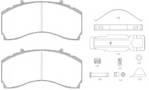 ROADHOUSE JSX2148080 Комплект гальмівних колодок, дискове гальмо