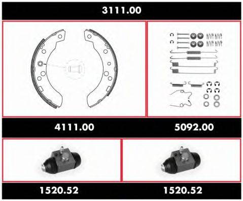 REMSA 311100 Комплект гальм, барабанний гальмівний механізм