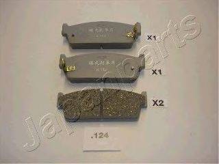 JAPANPARTS PP124AF Комплект гальмівних колодок, дискове гальмо