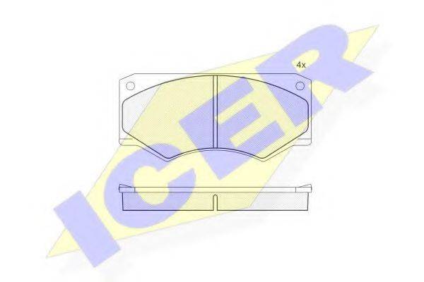 ICER 140279 Комплект гальмівних колодок, дискове гальмо