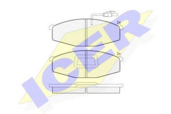 ICER 140694 Комплект гальмівних колодок, дискове гальмо