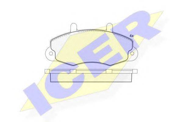 ICER 140896 Комплект гальмівних колодок, дискове гальмо