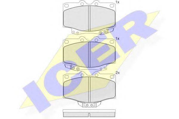 ICER 141034 Комплект гальмівних колодок, дискове гальмо