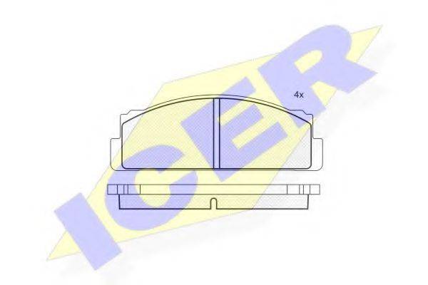 ICER 180041 Комплект гальмівних колодок, дискове гальмо